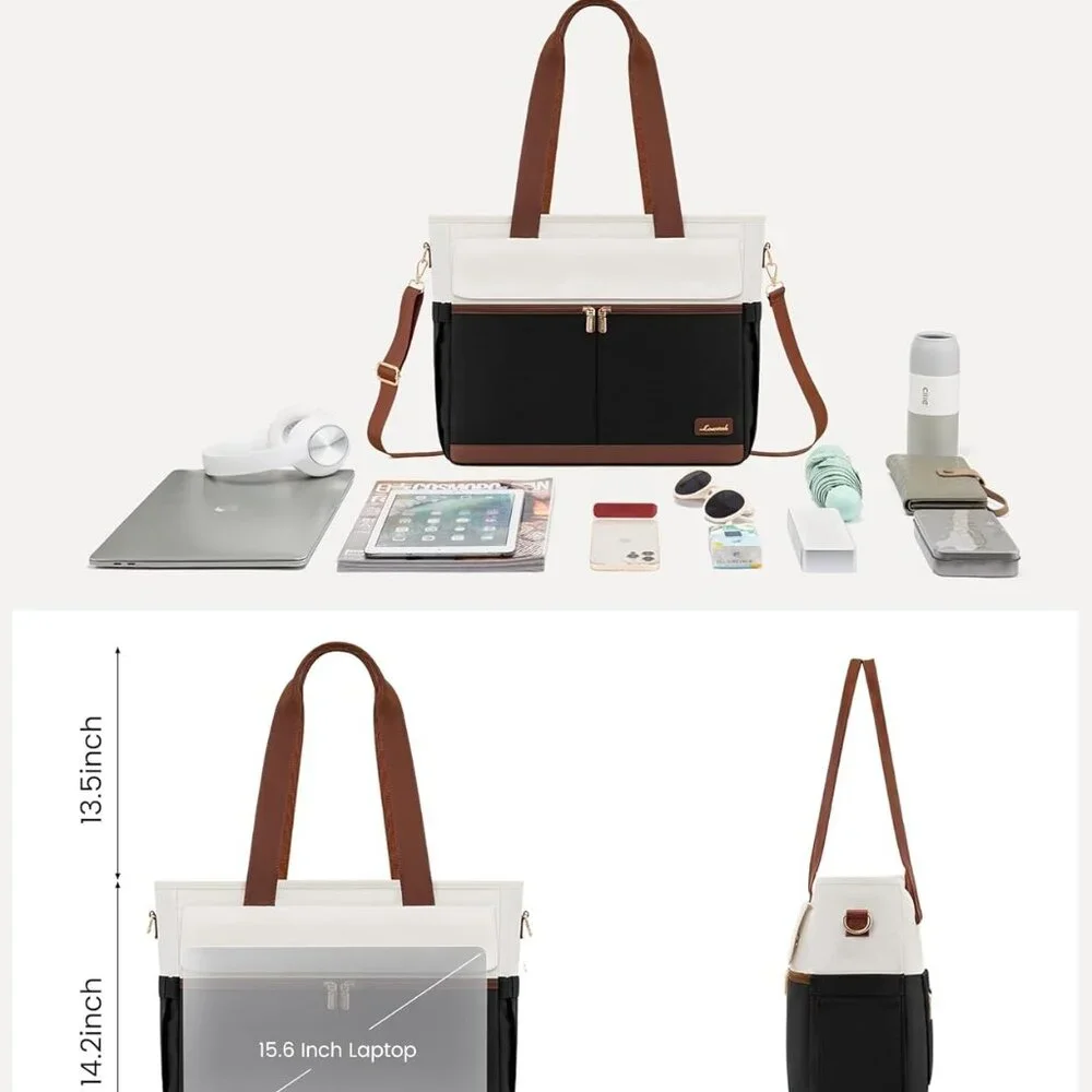 Versatile 15.6 Inch Women's Laptop Tote - Water-Resistant, Lightweight & Stylish - Picture 3 of 9
